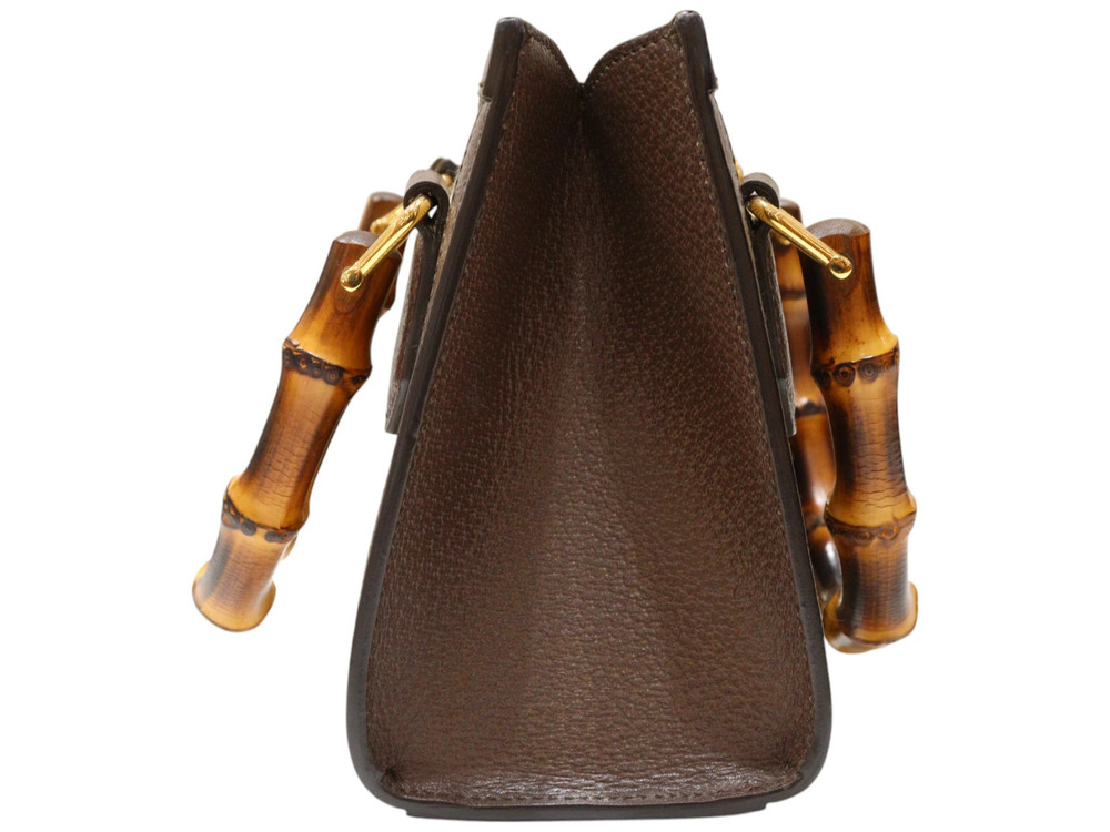 Gucci Bag Leather Brown GG Diana Jumbo Handbag - Picture 4 of 9